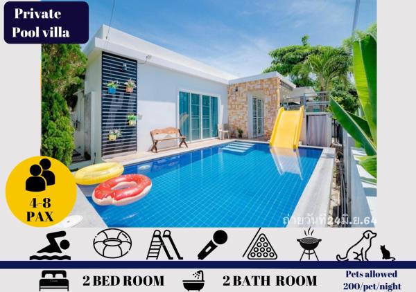 Little Hua-Hin Private Poolvilla from beach 3km, Varaa Hotelli Central Thailand hotellit, joissa on uima-allas, Uima-allas