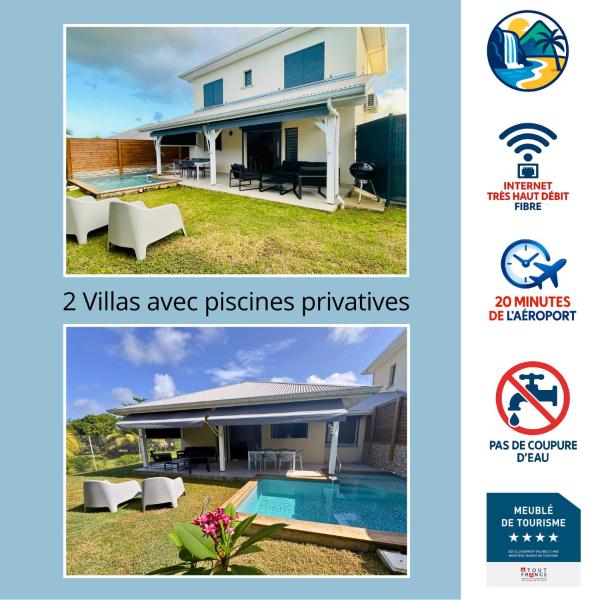 Villas Kanisi 2 et 3 chambres, piscines privatives, Varaa  Baie-Mahault Basse-Terre