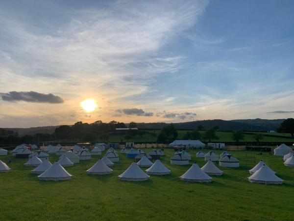 Fred's Yurts at Hay Festival, Varaa  Hay on Wye 