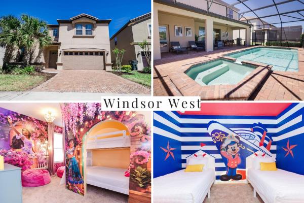 Lakeview 8BR Pool Spa Themed Rooms-Windsor West, Varaa  Kissimmee Kissimmee